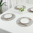 thumbnail image 7 of Unique Bargains Set of 6 PU Placemats for Kitchen Gray 15*15in, 7 of 7
