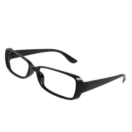 Black Plastic Arm Full Rim Retro Style Spectacles Glasses ...