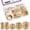 Gold, variant on 60 Pcs Assorted Multi-Purpose Metal Keychain Rings Split Keyrings Flat O Ring for Home Car Keys Attachments Keys Pendants - 20mm, 25mm, 30mm, 35 mm, 38 mm