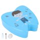 thumbnail image 3 of Caja de madera para dientes de bebé, caja organizadora de almacenamiento de dientes de dibujos animados, recuerdo con botella de Lanugo, 3 of 8