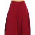 thumbnail image 5 of Women Solid Polyester A-Line Flared Midi Skirt with Elastic Waistband, Size Range S to 3XL, Plain Elegant Casual Bottoms Suitable for Daily Wearing and Conventional Office Working Scenarios, 5 of 10