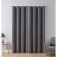 thumbnail image 2 of Ruthy's Textile Charcoal/Grey Blackout Curtains for Bedroom - Grommet Top Room Darkening Noise Reducing Curtain for Living Room, 55 x 84 Inch each - 2 Panel set, 2 of 6