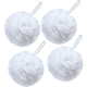 thumbnail image 1 of Juego de 4 esponjas de baño grandes de 50 g, esponja de ducha, puf de malla para depurador corporal para hombres y mujeres, (blanco), frotar y hacer espuma, 1 of 5