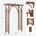 thumbnail image 3 of 85" Enchanted Garden Arbor, Premium Fir Wood Wedding Arch & Plant Trellis for Ceremonies, Backyards & Patios, Weather-Resistant Outdoor Structure (Easy 30-Min Assembly), 3 of 8