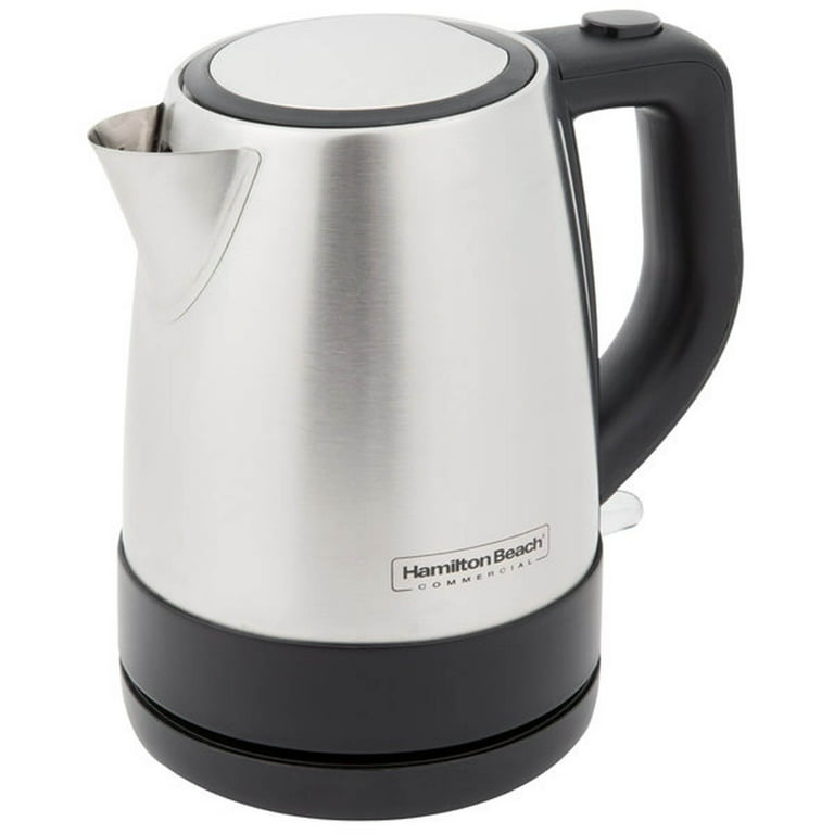 Hamilton Beach Commercial Hospitality Kettle, 0.5 Liter, Stainless Steel,  Electric, Auto Shutoff, Cord-Free Serving, HKE050