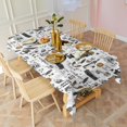 thumbnail image 3 of White Halloween Pumpkin Bat Pattern Rectangle Tablecloth 60"x120",Waterproof Polyester Rectangle Table Cloth, Wipeable Spillproof Polyester Tablecloth for Dining, Camping, Indoor and Outdoor, 3 of 6