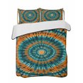 thumbnail image 2 of Quilts Twin Size, Teal Orange Soft Comforter Bedding Set for Bed, Ethnic Geometric Art Modern Abstract Lightweight Quilted Bedspread with Pillow Cover(2 Pieces) for All Season, 68x86 Inch, 2 of 6