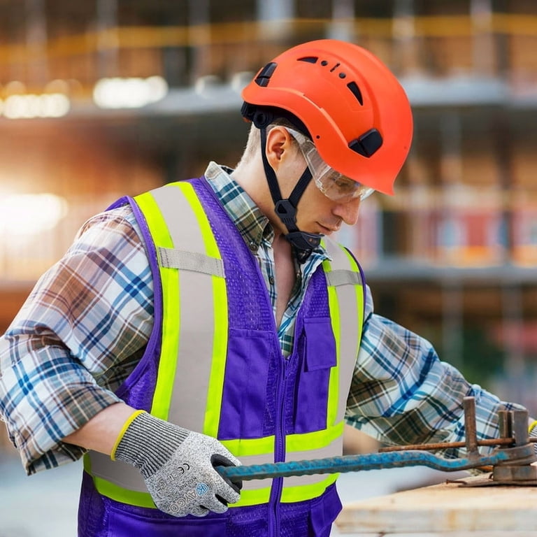 Custom High Visibility Safety Vest With Pockets - Class 2 Reflective Work Vest, Zipper Front, Multiple Sizes & Colors