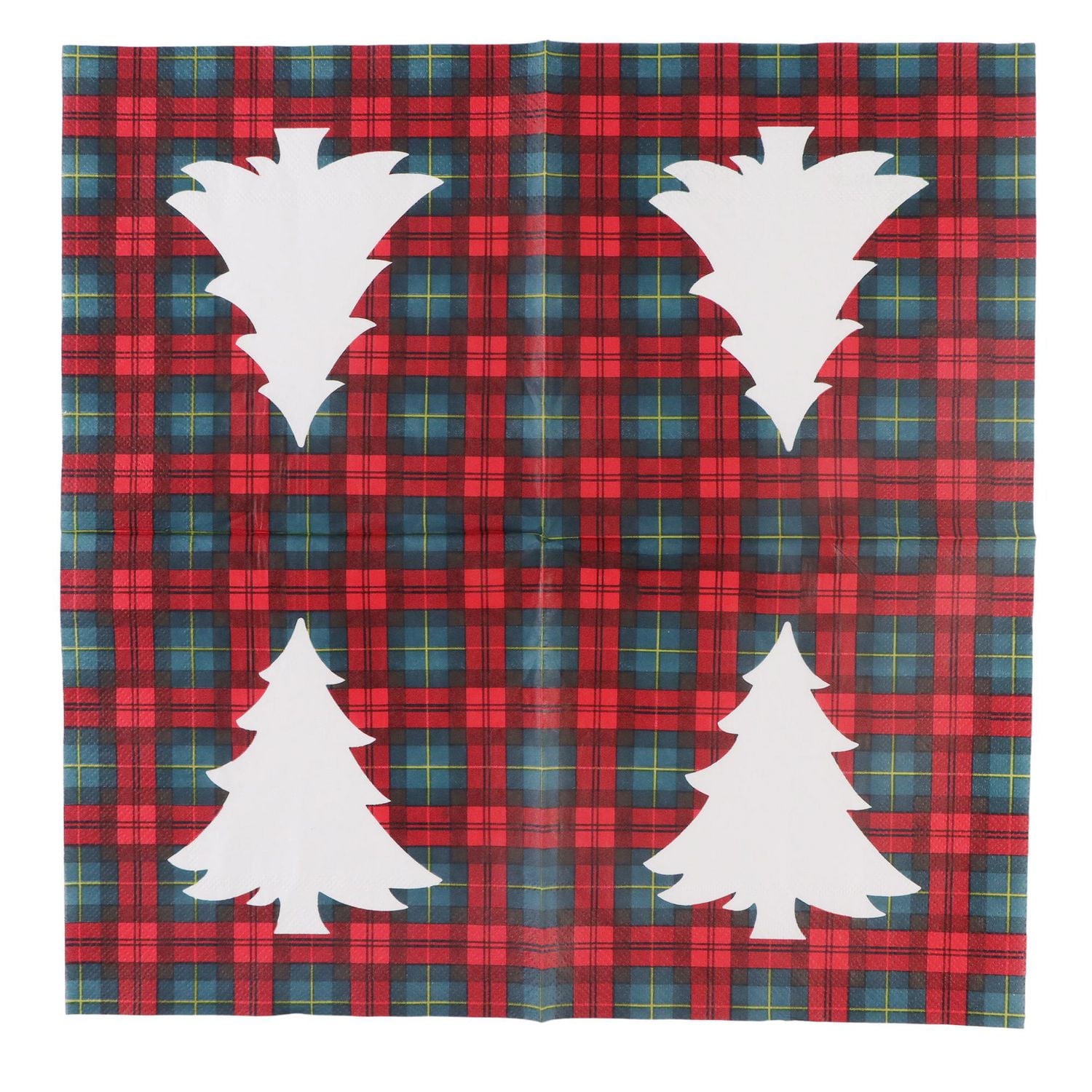 Période de vacances, Serviettes de table à carreaux de Noël, 6.5in, 18ct