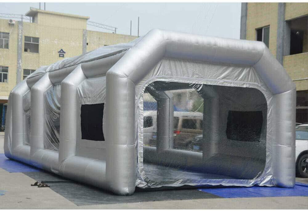 13x8x7 ft Foammaker Inflatable Paint Booth with 2 Blowers Inflatable Spray Booth with Filter System Portable Car Paint Booth for Car Parking Tent Workstation