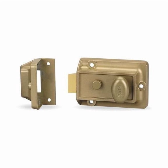 Assa Abloy Accentra Rimlock,Latchlock with Thumbturn,Brass 80