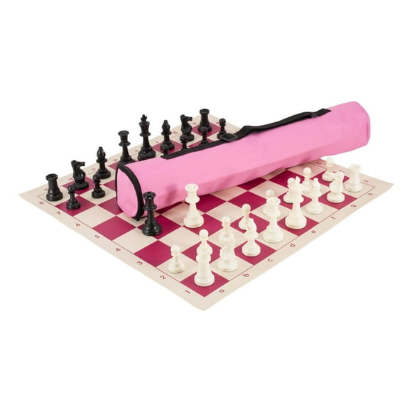Juego de ajedrez combinado, carcaj de triple peso, rosa USCF