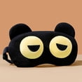 thumbnail image 2 of TEAJOPSUU Women's and Men's Sleeping Eye Mask Cute Funny Eye Mask Soft Lightweight Eye Cover with Adjustable Strap for Nap Travel Black D, 2 of 3