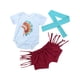 thumbnail image 2 of Newborn Infant Baby Girls Clothes Set 2024 Summer Feather Printing Romper+Tassels Shorts+Headband 3Pcs Babe Kids Girls Sets, 2 of 4