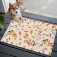 thumbnail image 3 of Entryway Rug 2'x3', Orange Leaves Fall Small Rug for Kitchen Bathroom Door Mat Indoor Entrance, Branches Birds Pine Cones Rustic Non-Slip Area Rugs Floor Mats Carpet Front Door Rugs, 3 of 8