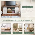 thumbnail image 5 of Homall 58'' TV Stand for TVs up to 65'', Storage Cabinet with Sliding Barn Door, Entertainment Center, Light White, 5 of 7