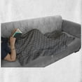 thumbnail image 5 of Geometrical Soft Flannel Fleece Blanket, Abstract Quatrefoil Symmetric Monochrome Classic Simplistic Vintage Style, Cozy Plush for Indoor and Outdoor Use, 50" x 70", Grey and White, by Ambesonne, 5 of 5