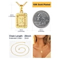 thumbnail image 4 of U7 Initial Monogram Necklace Letter Gold Pendant X for Women Men,Square Capital Resizable Chain, 4 of 7