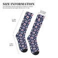 thumbnail image 2 of Lsque Daisy Flowers Pattern Sport Compression Socks for Men & Women 15-20 mmHg Knee High Nurse Pregnant Running Medical and Travel Athletic, 2 of 6