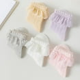 thumbnail image 7 of 3/5 Pairs Baby Girls Ruffle Socks Toddler Kids Girls Eyelet Frilly Socks for Little Children's Age 1-7T, 7 of 7