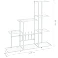 thumbnail image 4 of vidaXL Flower Stand 94.5x25x88 cm White Metal, 4 of 4