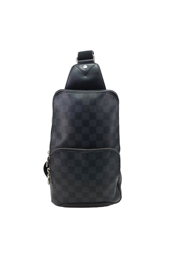Pre-Owned Louis Vuitton Avenue Sling Damier Graphite Backpack Bag Black