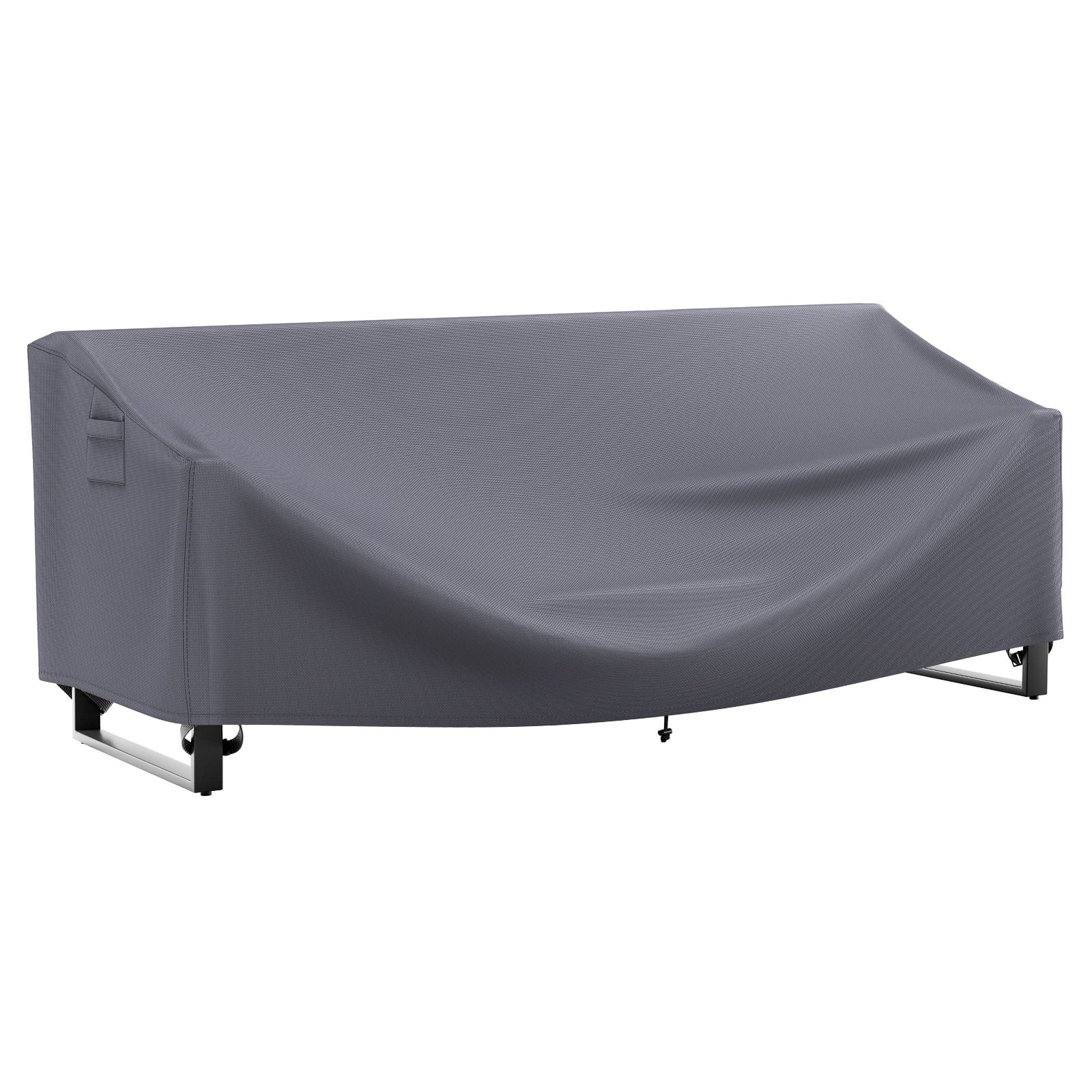 Gymojoy Patio 3-Seater Sofa Cover,600D PVC Coated Fabric Universal Simple Outdoor Patio Chair Cover,Waterproof and Sun-proof,Gray