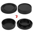thumbnail image 2 of Black Plastic Portable Lens Rear Cover Body Front Cap Kit Fit for Minolta MD Mount Camera, 2 of 3
