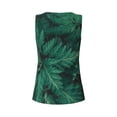 thumbnail image 5 of Picia Green Leave Fern Pattern Women's Workout Tank Top,Breathable Activewear,Slim Fit Athletic Top,Versatile Workout Moisture-wicking top-X-Large, 5 of 9