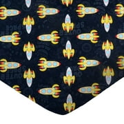 SheetWorld Fitted 100% Cotton Percale Play Yard Sheet Fits BabyBjorn Travel Crib Light 24 x 42, Outer Space