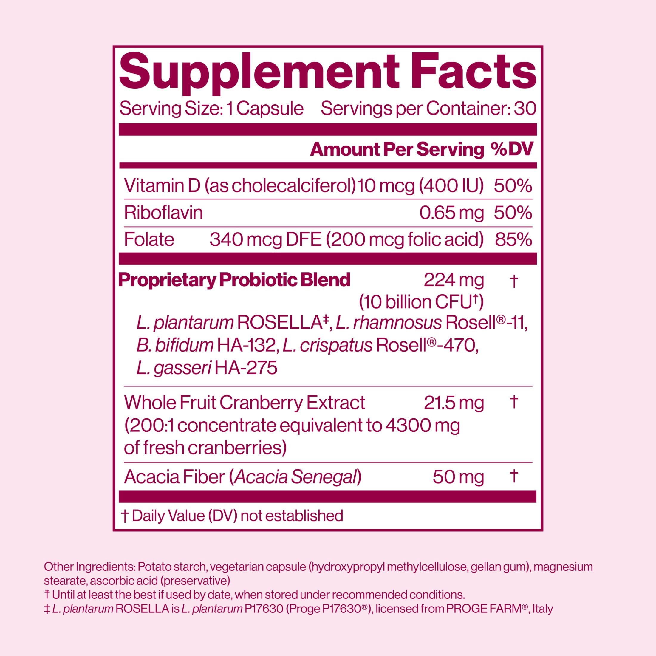 VSL4® Vaginal Health Daily Probiotic Supplement for Adults, 30 Count