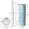 thumbnail image 2 of Green Irish Shamrocks Tumbler with Lid and Straw，St. Patrick''s Vacuum Insulated Tumbler With StrawTumbler, 20 oz Stainless Steel Tumbler, 2 of 6
