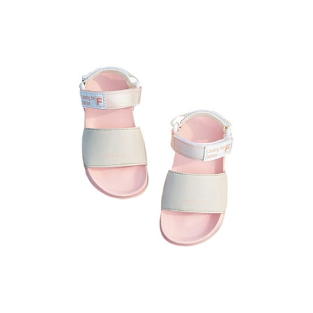 

Avamo Children Sandal Summer Flat Sandals Beach Casual Shoes Boys Girls Kids Non-Slip Slip On Pink Style A 8C