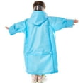 thumbnail image 4 of Wdhugt Raincoats for Kids Reusable Rain Ponchos With Hood And Sleeves Waterproof Rain Coats for Boys And Girls Raincoat With Schoolbag Bit, 4 of 5