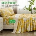 thumbnail image 4 of Gogreen 4PC Deep Pocket Twin Sheet Set Fit 14", 100% Cotton Breathable Super Soft Twin Size Sheet Set, Luxury Hotel Style Home Decor Twin Bed Sheet Set, Gift for Women, Men - Green Leaves, 4 of 12