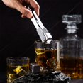 thumbnail image 4 of Ensemble de Pierres à Whisky en Acier Inoxydable, 8 Pcs Roches Rafraîchissantes, Glaçons Métalliques Réutilisables, Refroidisseur de Vin pour Boisson, Accessoires de Bar avec Pinces à Glace Plateau de Rangement pour Congélateur, 4 of 5
