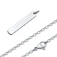 thumbnail image 1 of Vnox-Collar de barra personalizado para hombre, colgante de barra Vertical delgada gruesa de acero inoxidable mate, cadena cubana con inicial de LETRA DE A-Z, 1 of 4