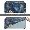 thumbnail image 5 of Xoenoiee Butterfly Flower Print Rectangular Ottoman Cover Storage Ottoman Slipcover Stretch Footrest Stool Covers Breathable Furniture Protectors Spandex Jacquard Fabric, L, 5 of 7