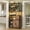 Black and brown, variant on Home Bar Cabinet with Wine Rack, Liquor Stand with Glass Holder & LED Lights, Coffee Sideboard Cabinet for Living Room, Home Bar