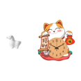thumbnail image 1 of Reloj De Pared Con Figura De Gato Y Caballo De Porcelana, Escultura Decorativa De Animal, Adorno De Mesa, Reloj Colgante Silencioso Para Sala De Estar, Oficina, Dormitorio, Cocina, Armario, 1 of 6
