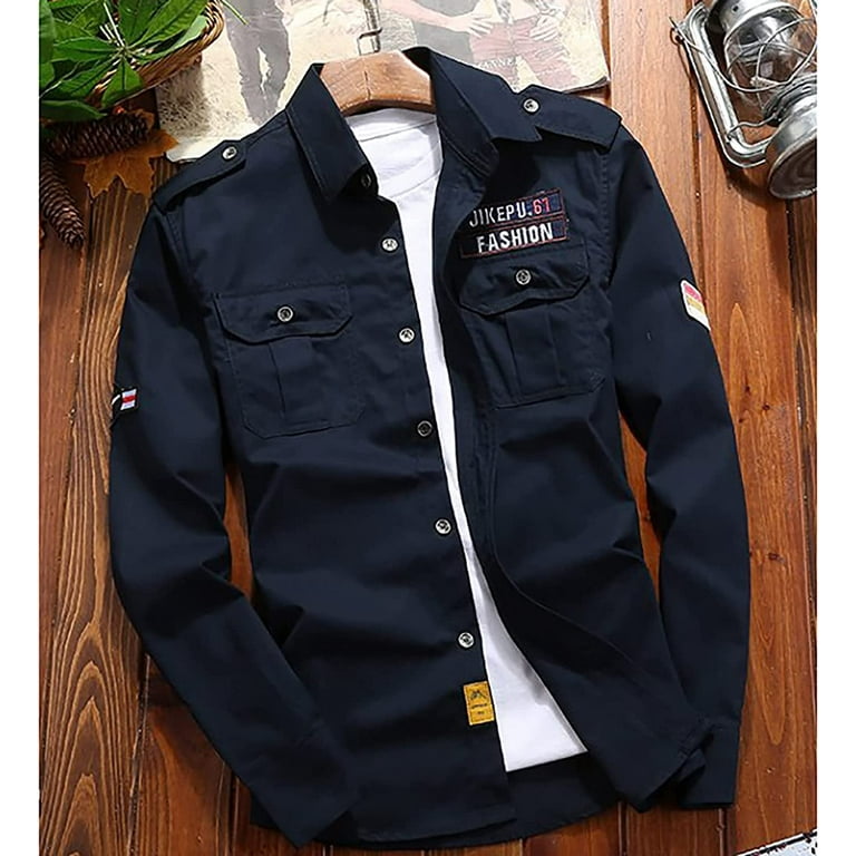 Military style hotsell casual shirts
