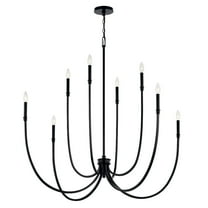 52699BK Kichler Lighting Malene - 8 Light Chandelier-43.5 Inches Tall and 45.25 Inches Wide-Black Finish
