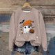 thumbnail image 1 of Heisall Womens Hoodies Halloween-themed Sparkling Print Round Neck Long Sleeve Fleece-lined Casual Sporty Fashion Sweatshirts, 1 of 9