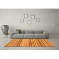 thumbnail image 3 of Ahgly Company Indoor Rectangle Abstract Orange Modern Area Rugs, 2' x 5', 3 of 4