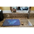 thumbnail image 2 of Butterfly on Slate Blue Dish Drying Mat, 2 of 7