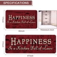 thumbnail image 4 of Happiness is A Kitchen Full of Love Decorative Kitchen Mats Set of 2, Seasonal Holiday Party Low-Profile Floor Mat for Home Kitchen - 17x29 and 17x47 Inch, 4 of 6