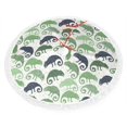 Christmas Tree Skirt, Minimalist Funny Chameleon Green Christmas Tree