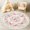 Color 3, variant on Washable Non Slip 4ft Round Rug, Whimsical Butterflies Pastel Pink Floral Circle Area Rugs with Tassels Carpet for Nursery Bedroom Living Room Playroom Tent Rug