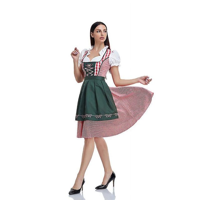 Disfraz de cerveza alemana Oktoberfest bávaro, vestido de mujer, traje de camarera y barman, disfraz de carnaval, fiesta de Halloween