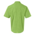 thumbnail image 5 of Huresd Men's Wrinkle Free Untucked Cuban Shirt Business Casual Button Down Tops Short Sleeve Solid Color Shirt Green M, 5 of 5